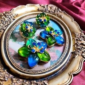 18K GP Vintage star fish earrings